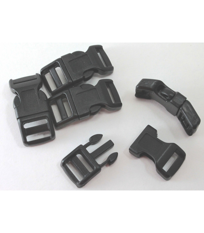  Black Plastic Side Release Buckles for Paracord