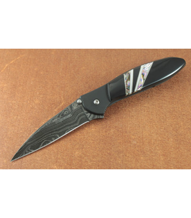 Leek Damascus Jet/Abalone