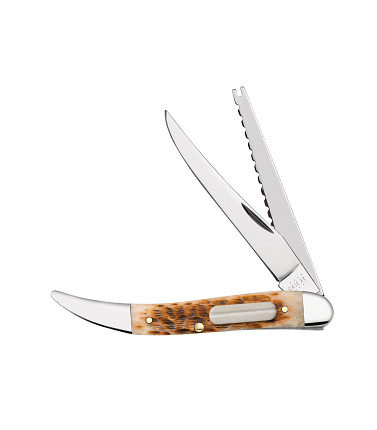 Fisherman Knife Amber Bone