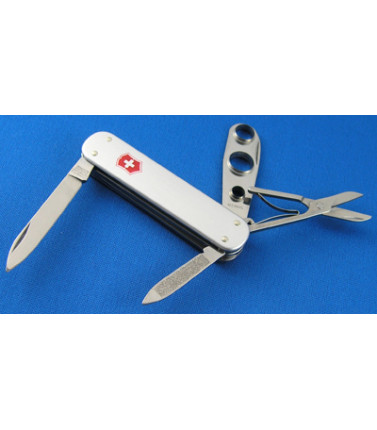 Cigar Knife Silver Alox Smooth