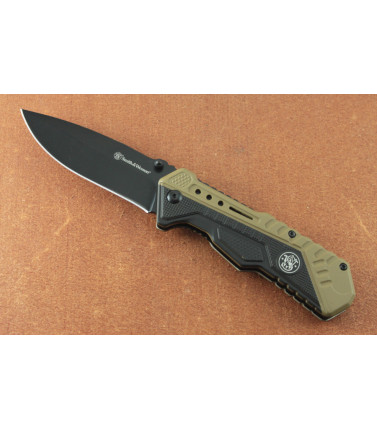 S&W Black and Tan Linerlock