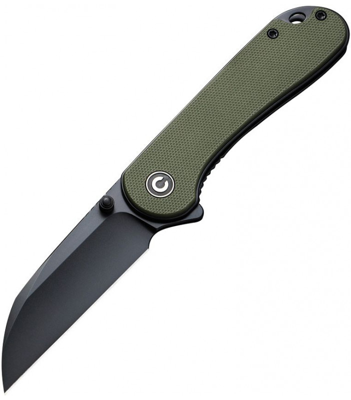 Elementum Wharncliffe Blade Black Nitro V Steel OD Green G10 Handle