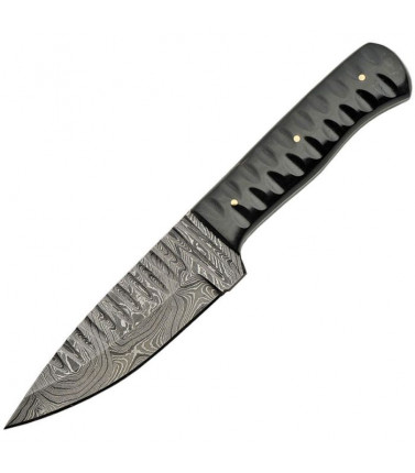 Hunter Damascus Buffalo Horn