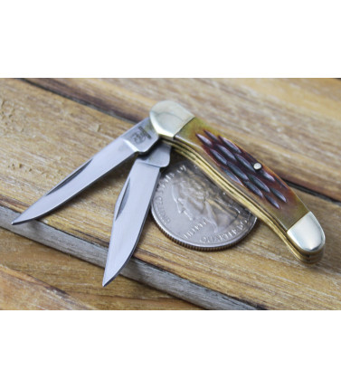 Tiny Copperhead Amber Bone