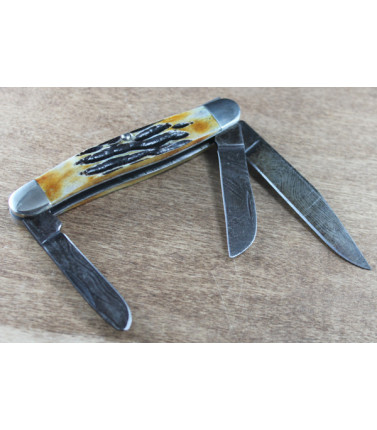 Stockman Stag Bone Damascus