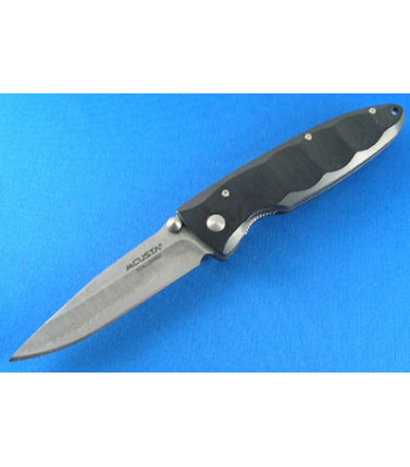 Black Micarta Folder Damascus