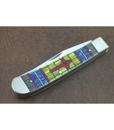 Trapper Stained Glass Cross