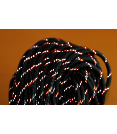 550 Paracord Black Reflective