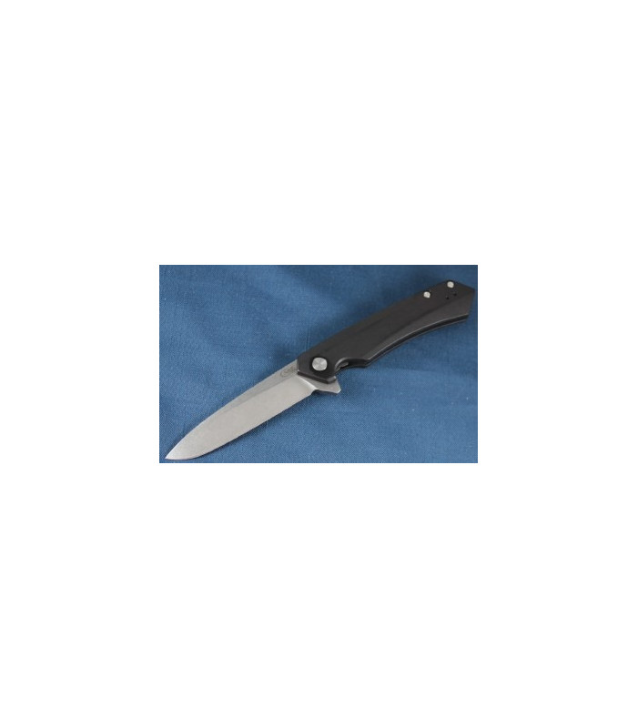 Kinzua Flipper S Vn Plain Edge Spear Point Blade Black Anodized Handle