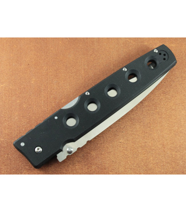 HOLD OUT 6 BLADE FULL SERRATED EDGE BLK S35VN