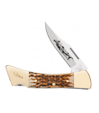 Hammerhead Lockback Amber Bone