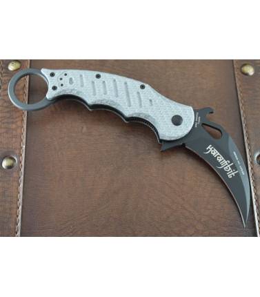 Fox Karambit Silver Twill G10