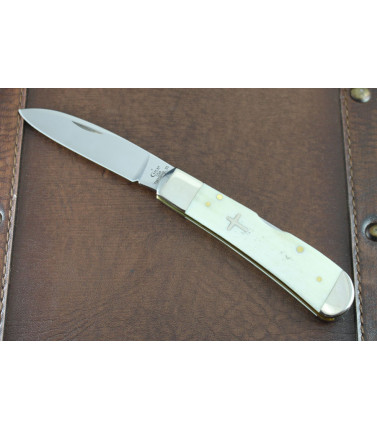 Tribal Lock Cross Natural Bone