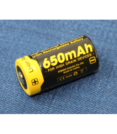 RCR123A 650 mAh Rechargeable