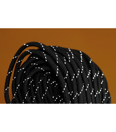 550 Paracord Black Reflective